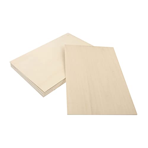 Homoyoyo 10 Stück Balsaholz Sperrholzplatten für DIY Bastelprojekte Unbehandelte Holzscheiben für Pyrographie für Kreative Kunstprojekte Hochwertige und Langlebige Materialien von Homoyoyo