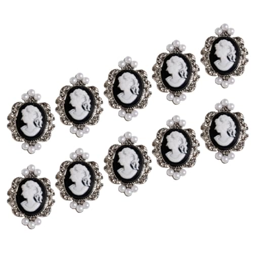 Homoyoyo 10 Stück Barocke Vintage Nail Art Charms Teiliges mit Eleganten Perlen und Metallischen Akzenten für Kreative Nagelgestaltung für Damen Nagelkunst Dekoration von Homoyoyo