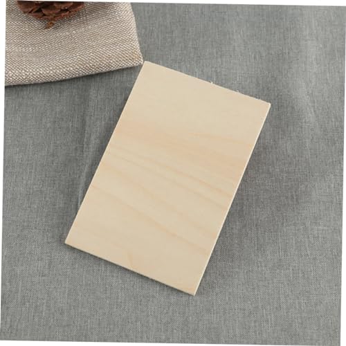 Homoyoyo 10 Stück Bastelholzplatten Lindenholz Unfertige Rechteckige Holzplatten für DIY Projekte für Gravuren und Kreative Bastelarbeiten von Homoyoyo