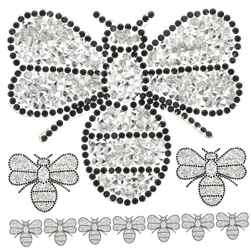Homoyoyo 10 Stück Bügelbilder Bienen Patches Strapazierfähige Aufbügelflicken für Kleidung Rucksäcke DIY Textilapplikationen Leichte Kompakte Stoffflicken zum Dekorieren und Reparieren von Homoyoyo
