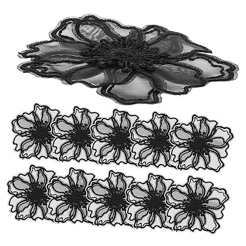 Homoyoyo 10 Stück Bunte Spitzenblumen Kunsthandwerk Dekoration Stoff Flecken Blumen- Kleidung gestickte Blumenapplikation Stickereiapplikationen Aufnäher mit Blumenstickerei Organza Schwarz Homoyoyo 10 Stück Bunte Spitzenblumen Kunsthandwerk Dekoration Stoff Flecken Blumen- Kleidung gestickte Blumenapplikation Stickereiapplikationen Aufnäher mit Blumenstickerei Organza Schwarz von Homoyoyo