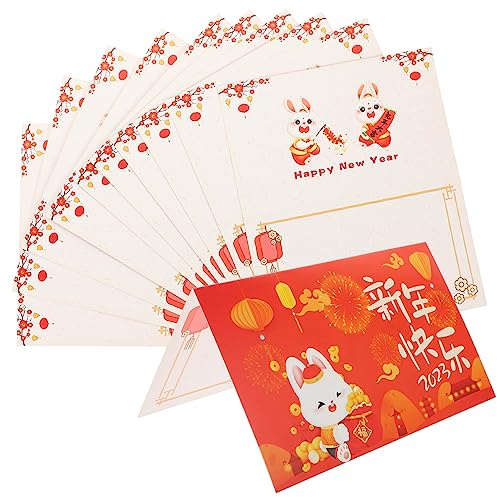 Homoyoyo 10 Stück Chinesische Neujahr Grußkarten Jahr Des Hasen Klappkarten aus Papier für Freunde Frühlingsfest Dekorative Botschaftskarten Geeignet für Feierlichkeiten Homoyoyo 10 Stück Chinesische Neujahr Grußkarten Jahr Des Hasen Klappkarten aus Papier für Freunde Frühlingsfest Dekorative Botschaftskarten Geeignet für Feierlichkeiten von Homoyoyo