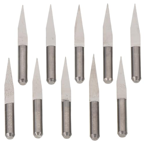 Homoyoyo 10 Stück Computer Graviermesser Cnc Gravierer V Bits Schnitzbits Zum Schleifen Gravurbits Holzschnitzwerkzeuge Holzbearbeitungswerkzeuge Und Kits Flachfräser Cnc Bit von Homoyoyo