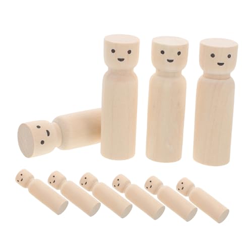 Homoyoyo 10 Stück Diy Holzpuppen zum Bemalen Natürliche Holzdekoration für Kinderzimmer und Wohnräume Kreative Bastelideen für Ganze Familie von Homoyoyo