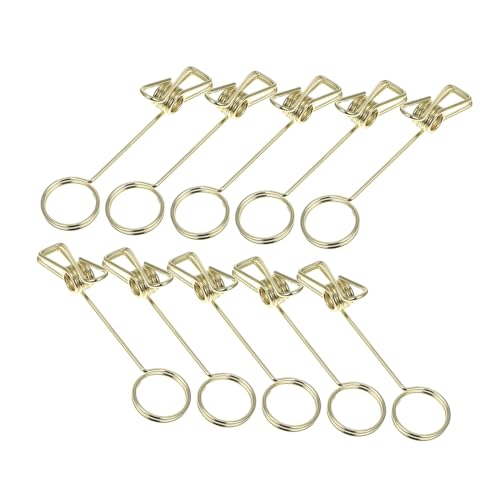 Homoyoyo 10 Stück Doppelkopf Metall fotoclips in Roségold Robuste Tischkartenhalter mit Glatter Oberfläche Vielseitig für Fotos Memokarten Notizen für Büro Zuhause und Schule von Homoyoyo