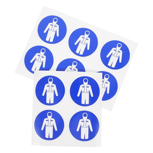 Homoyoyo 10 Stück Etiketten für Schutzkleidung Warnzeichen Sicherheitswarnschild Anti-Rutsch-Warnaufkleber Sicherheitsschildaufkleber Warnlabel Sicherheitsaufkleber Papier Blau von Homoyoyo