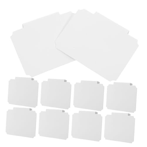 Homoyoyo 10 Stück Etikettenhalter Küchenetiketten für Behälter Korbetikettenclip Clips für Korbetiketten Lagerplatzetiketten zum Aufclipsen Etiketten für Speisekörbe Kleiderlabeln PVC Weiß von Homoyoyo