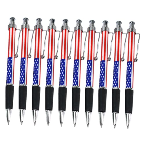 Homoyoyo 10 Stück Flaggen Kugelschreiber Tintenstift Home Office Zubehör Stift Schreibstift Patriotischer Stift Bequemer Griff Schreibtischzubehör Stifte Kugelschreiber von Homoyoyo