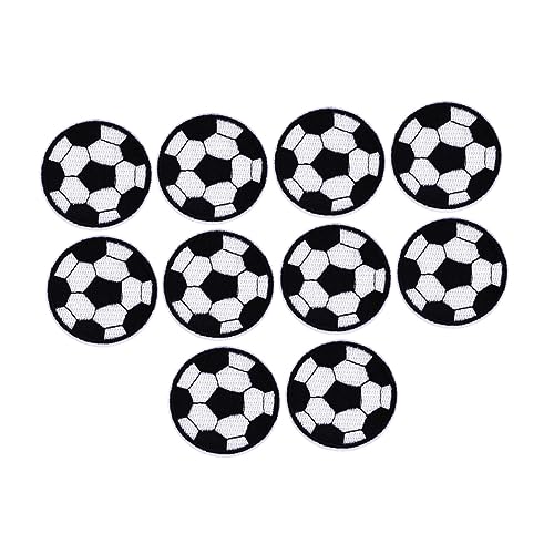 Homoyoyo 10 Stück Fußball-Aufkleber nähen Fußball-Patch Stoffaufkleber für Kleidung Stich Fußball Stoffaufnäher DIY Kleidung Dekoration Bügeln auf Flecken für Kleidung Kleideraufnäher von Homoyoyo