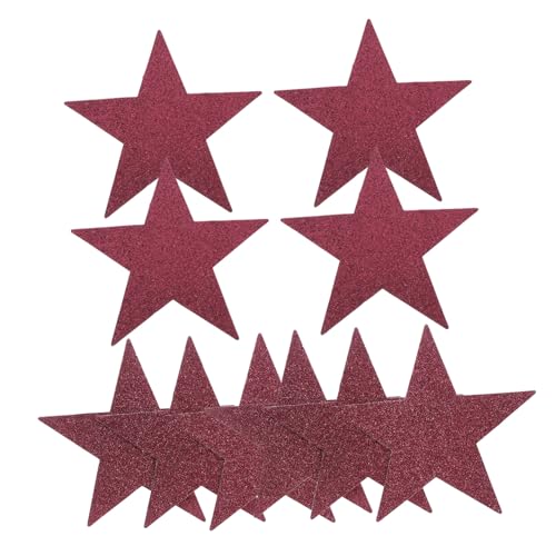 Homoyoyo 10 Stück Glitzer Stern Ausschnitte Papier Konfetti Deko für Filmnacht Klassenzimmer und Partys Robustes Material für Kreative Wandgestaltungen von Homoyoyo
