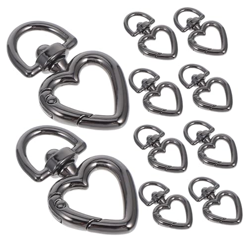Homoyoyo 10 Stück Herzförmige Federklammern Robuste Metall Karabiner für Schlüsselanhänger DIY Bastelprojekte und Dekorationen für Rucksäcke und Alltag Homoyoyo 10 Stück Herzförmige Federklammern Robuste Metall Karabiner für Schlüsselanhänger DIY Bastelprojekte und Dekorationen für Rucksäcke und Alltag von Homoyoyo