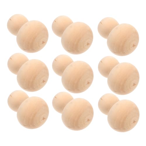 Homoyoyo 10 Stück Holzpilze Unlackierte Miniatur Pilzfiguren für DIY Malprojekte Große Holzdeko für Kreative Tischgestaltung von Homoyoyo