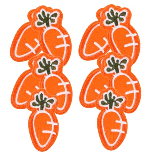 Homoyoyo 10 Stück Karotten Aufnäher zum Aufbügeln Zarte Stickerei Kleidung Patches aus Hautfreundlichem Vliesstoff Langlebig und Kompakt für Jacken Hüte Rucksäcke und DIY Textil Dekoration Homoyoyo 10 Stück Karotten Aufnäher zum Aufbügeln Zarte Stickerei Kleidung Patches aus Hautfreundlichem Vliesstoff Langlebig und Kompakt für Jacken Hüte Rucksäcke und DIY Textil Dekoration von Homoyoyo