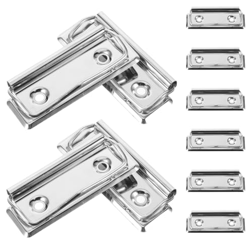 Homoyoyo 10 Stück Klemmbrett Clips aus Metall Stabile Dokumentenhalter für Büro Küche und für Memos Fotos Notizen und ohne Schutzkante von Homoyoyo