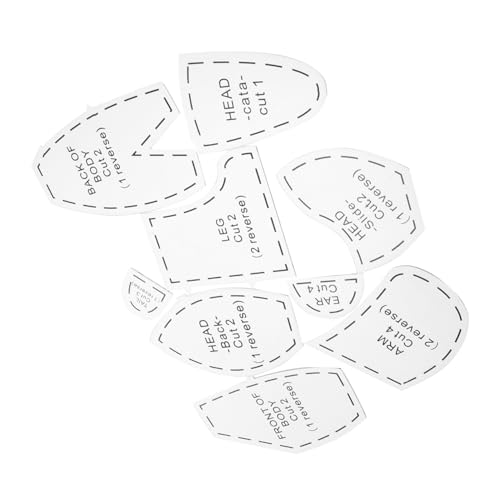 Homoyoyo 10 Stück Memory Bear Template Lineal Quiltzubehör Und -zubehör Quiltvorlagen Zum Schneiden Von Mustern Quiltwerkzeuge Geschlitztes Quiltlineal Erinnerung Bär Quilten Weiß Plastik Homoyoyo 10 Stück Memory Bear Template Lineal Quiltzubehör Und -zubehör Quiltvorlagen Zum Schneiden Von Mustern Quiltwerkzeuge Geschlitztes Quiltlineal Erinnerung Bär Quilten Weiß Plastik von Homoyoyo