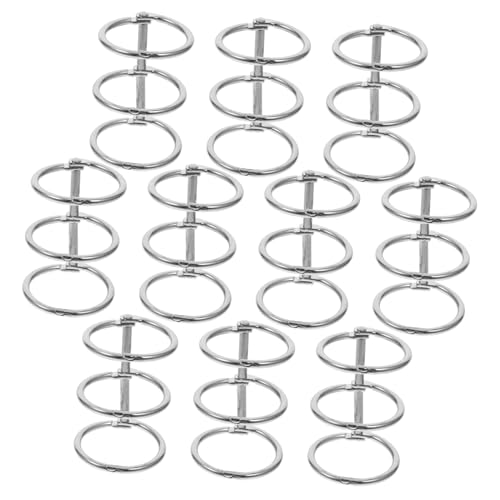Homoyoyo 10 Stück Metall Ringe für Loseblatt Binder Buchbinderinge DIY Scrapbook Zubehör Innendurchmesser für Notizbücher und Kalender Einfache Handhabung von Homoyoyo