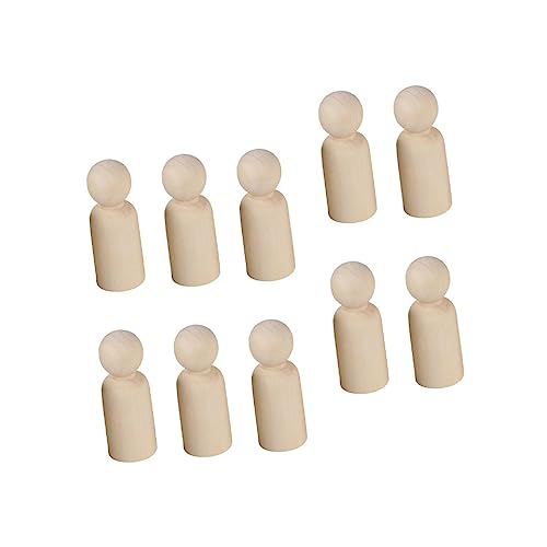 Homoyoyo 10 Stück Puppenspielzeug aus Holz holzspielzeug holzfiguren menschen Holzspielzeug für DIY Holzspielzeug Holzpuppen Puppenkörper aus Holz Bambus Yellow von Homoyoyo