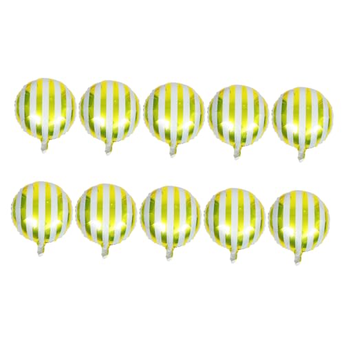 Homoyoyo 10 Stück Rund Gestreifte Folienballons Zuckergussfarben für Geburtstagsfeiern und Hochzeiten für Partydekorationen und Festliche Anlässe von Homoyoyo
