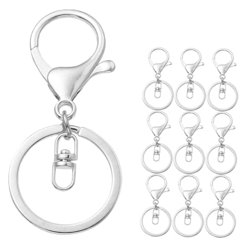 Homoyoyo 10 Stück Schlüsselanhänger Clips Robuste Schlüsselring Zubehör für DIY Bastelprojekte für Taschen Autos und Mehr von Homoyoyo