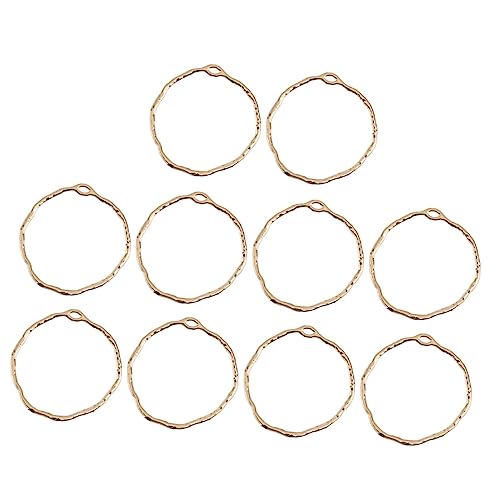 Homoyoyo 10 Stück Schmuckzubehör aus Legierung Herstellung Charme baumwollseil baumwollkordel Goldfarben Lederband necklace fäden Ohrringe mit offenen Einfassungen Schlüsselanhänger Golden von Homoyoyo