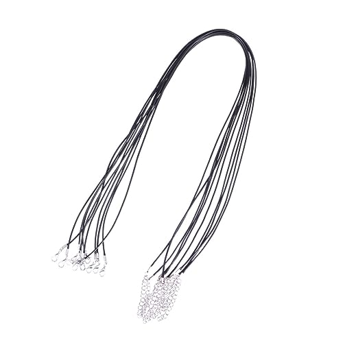 Homoyoyo 10 Stück Schwarz Gewachste Halskette Schnur mit Karabiner und Verlängerung Lederimitat DIY Schmuckherstellung Anhänger Ketten Zubehör Homoyoyo 10 Stück Schwarz Gewachste Halskette Schnur mit Karabiner und Verlängerung Lederimitat DIY Schmuckherstellung Anhänger Ketten Zubehör von Homoyoyo