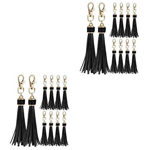 Homoyoyo 10 Stück Schwarze Lederquasten Mit Hummerwirbel - DIY-Handarbeiten Schlüsselanhänger Geldbörsen Und Taschen Hochwertige Handwerksmaterialien Für Kreative Projekte Homoyoyo 10 Stück Schwarze Lederquasten Mit Hummerwirbel - DIY-Handarbeiten Schlüsselanhänger Geldbörsen Und Taschen Hochwertige Handwerksmaterialien Für Kreative Projekte von Homoyoyo
