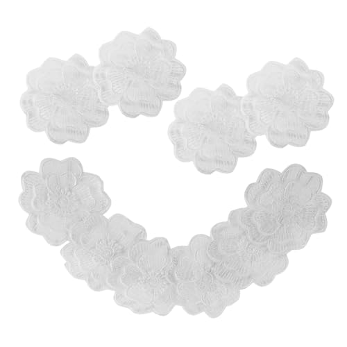 Homoyoyo 10 Stück Selbstklebende Organza Spitzenapplikationen Dekorative Stoffpatches für Diy Bastelarbeiten Reparatur von Röcken und Kleidern Kunstvolle Stickerei für Party Outfits von Homoyoyo
