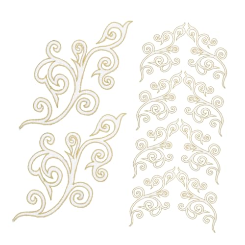 Homoyoyo 10 Stück Selbstklebende Stickblume Hochzeit runder Aufnäher Kleid Handwerk Party Gold Hohlfiligree Link Glitzeraufkleber Runde Patch-Stickerei-Applikation DIY-Rückseite Nylon Weiß Homoyoyo 10 Stück Selbstklebende Stickblume Hochzeit runder Aufnäher Kleid Handwerk Party Gold Hohlfiligree Link Glitzeraufkleber Runde Patch-Stickerei-Applikation DIY-Rückseite Nylon Weiß von Homoyoyo