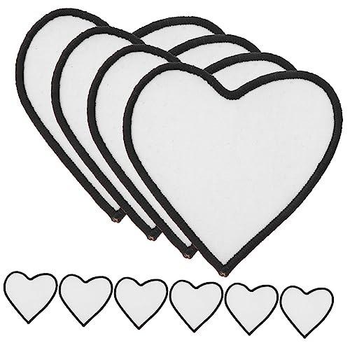 Homoyoyo 10 Stück Sublimations Patches Weiße Bügelbilder zum Aufnähen für DIY Kleidung Leere Stoffflicken für Kreative Handwerksprojekte für Personalisierte Gestaltung von Homoyoyo