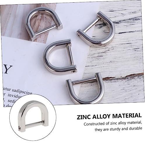Homoyoyo 10 Stück Teiliges Abnehmbare D Ringe Robustem Zinklegierung Vielseitige Schraub D Ring Schlüsselhalter Einfache Montage Silberfarbene Ersatzclips für Taschen und DIY Zubehör von Homoyoyo