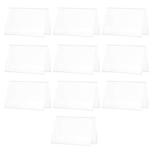 Homoyoyo 10 Stück Teiliges Acryl Schreibtisch Namensschild Transparent Stabiles Design Wiederverwendbar und Leicht für Meetings Bankette Restaurants und Konferenzen von Homoyoyo