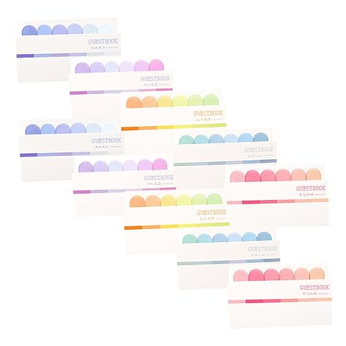 Homoyoyo 10 Stück Teiliges Beschreibbare Page Marker Haftnotizen aus Hochwertigem Papier Praktische Seitenmarkierer für Schule und Büro Farbige Index Aufkleber zum Zufällige Farbe Homoyoyo 10 Stück Teiliges Beschreibbare Page Marker Haftnotizen aus Hochwertigem Papier Praktische Seitenmarkierer für Schule und Büro Farbige Index Aufkleber zum Zufällige Farbe von Homoyoyo