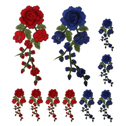 Homoyoyo 10 Stück Teiliges Bestickte Blumen-applikationen zum Aufnähen Rote und Blaue Stickerei-patches Sauber Geschnitten Vielseitig für Hochzeitskleider Kleidung Taschen Diy-nähzubehör Homoyoyo 10 Stück Teiliges Bestickte Blumen-applikationen zum Aufnähen Rote und Blaue Stickerei-patches Sauber Geschnitten Vielseitig für Hochzeitskleider Kleidung Taschen Diy-nähzubehör von Homoyoyo