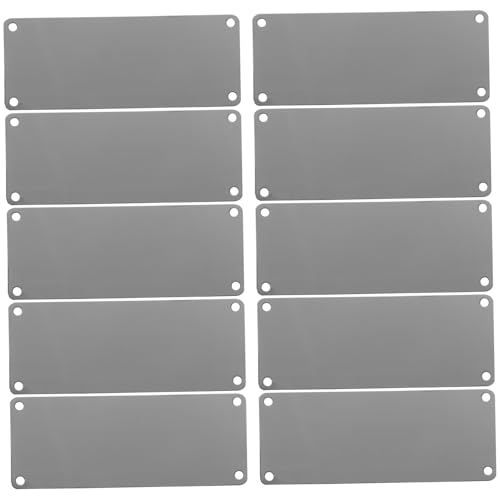 Homoyoyo 10 Stück Teiliges Blanko Edelstahl Türschilder mit Löchern Multifunktionale Metallbeschilderung für DIY Namensschilder Büro Hotel und Zuhause Rostfrei Schlichtes Design von Homoyoyo