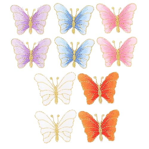 Homoyoyo 10 Stück Teiliges Bügelflicken Schmetterling Aufbügler Hochwertigem Rayon Bunte Applikationen zum Aufbügeln und Reparieren von Kleidung für DIY Kleidung Reparatur Dekoration Homoyoyo 10 Stück Teiliges Bügelflicken Schmetterling Aufbügler Hochwertigem Rayon Bunte Applikationen zum Aufbügeln und Reparieren von Kleidung für DIY Kleidung Reparatur Dekoration von Homoyoyo