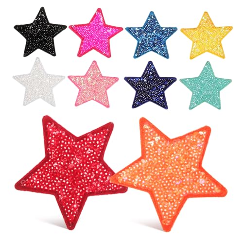 Homoyoyo 10 Stück Teiliges Bunte Pailletten Stern Aufbügel Patches mit Feiner Stickerei Vielseitig für Kleidung Rucksäcke Hüte DIY Dekoration Einfache Anwendung Langlebig und Farbenfroh Homoyoyo 10 Stück Teiliges Bunte Pailletten Stern Aufbügel Patches mit Feiner Stickerei Vielseitig für Kleidung Rucksäcke Hüte DIY Dekoration Einfache Anwendung Langlebig und Farbenfroh von Homoyoyo