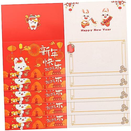 Homoyoyo 10 Stück Teiliges Chinesische Neujahrskarten mit Frühlingsfest Motiven Klappkarten Beschriften Festliche Grußkarten für Familie und Freunde Dekorative Lunar Year Supplies von Homoyoyo