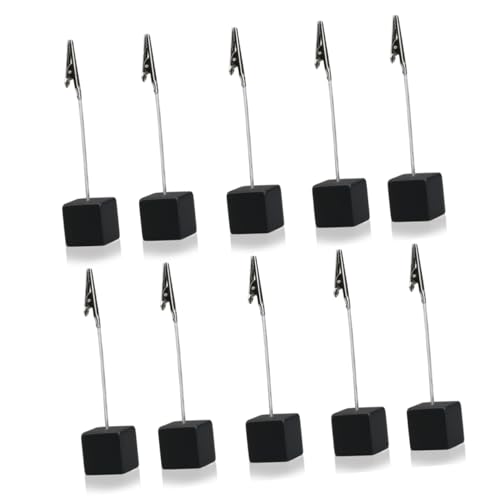 Homoyoyo 10 Stück Teiliges Cube Basis Memo Clip Schwarz für Büro und Zuhause Halterung für Notizen Fotos und Erinnerungen Kompakte von Homoyoyo