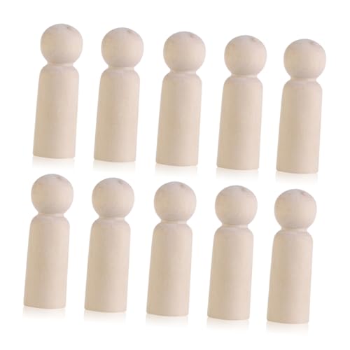 Homoyoyo 10 Stück Teiliges DIY Holzfiguren Hochzeitstorte Topper Personalisierbare Holzpuppen für Hochzeitsfeier Bastelideen und Tortendekoration von Homoyoyo