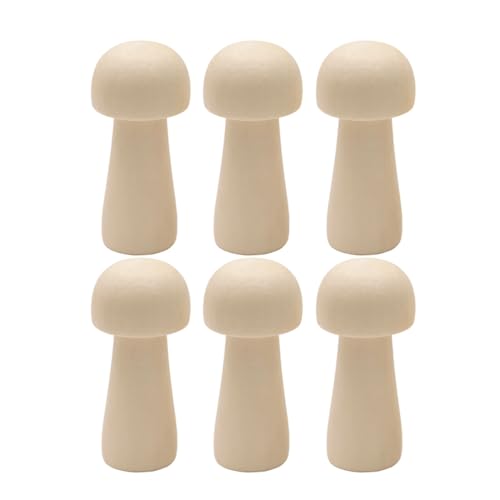 Homoyoyo 10 Stück Teiliges DIY Holzpilz Modellset Unbemalte Holzspielzeuge zum Bemalen und Basteln für Glatter Oberfläche und Kreativem Pilz Design Homoyoyo 10 Stück Teiliges DIY Holzpilz Modellset Unbemalte Holzspielzeuge zum Bemalen und Basteln für Glatter Oberfläche und Kreativem Pilz Design von Homoyoyo