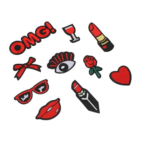 Homoyoyo 10 Stück Teiliges DIY Kleidung Patches Bestickte Aufnäher zum Aufbügeln Kreative Flicken für Jeans Jacken Taschen Langlebige Stoffapplikationen als Modische Kostüm accessoires Homoyoyo 10 Stück Teiliges DIY Kleidung Patches Bestickte Aufnäher zum Aufbügeln Kreative Flicken für Jeans Jacken Taschen Langlebige Stoffapplikationen als Modische Kostüm accessoires von Homoyoyo