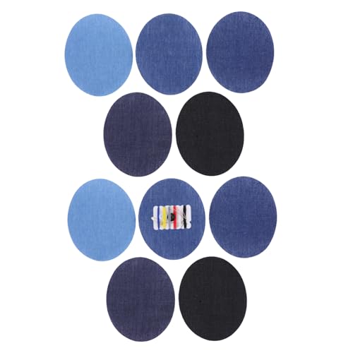 Homoyoyo 10 Stück Teiliges Denim Bügelflicken Oval Jeans Reparaturpatches aus Baumwolle mit Nähset Strapazierfähig Dickes Denim Einfache Anwendung für Jacken Hosen Rucksäcke DIY Homoyoyo 10 Stück Teiliges Denim Bügelflicken Oval Jeans Reparaturpatches aus Baumwolle mit Nähset Strapazierfähig Dickes Denim Einfache Anwendung für Jacken Hosen Rucksäcke DIY von Homoyoyo