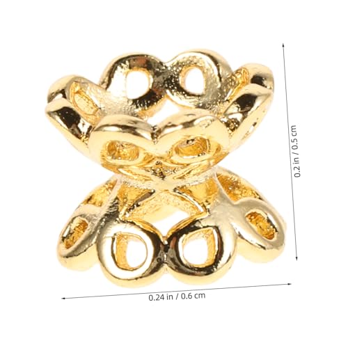 Homoyoyo 10 Stück Teiliges Doppelseitige Perlenkappen aus Beschichtetem Hohle Spacer Perlen für Armbänder Halsketten Schmuckherstellung DIY Zubehör für Handarbeiten Homoyoyo 10 Stück Teiliges Doppelseitige Perlenkappen aus Beschichtetem Hohle Spacer Perlen für Armbänder Halsketten Schmuckherstellung DIY Zubehör für Handarbeiten von Homoyoyo