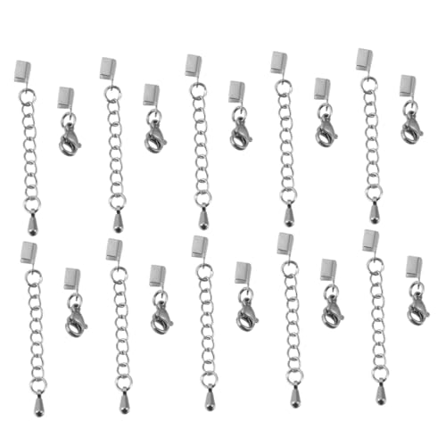 Homoyoyo 10 Stück Teiliges Edelstahl Lobster Verschlüsse Cord Clips Robuste Kettenverbinder für DIY Lederbänder Armbänder Halsketten Vielseitige Schmuckverschlüsse für Schnur und Lederband Homoyoyo 10 Stück Teiliges Edelstahl Lobster Verschlüsse Cord Clips Robuste Kettenverbinder für DIY Lederbänder Armbänder Halsketten Vielseitige Schmuckverschlüsse für Schnur und Lederband von Homoyoyo