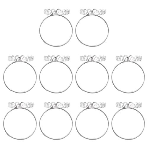 Homoyoyo 10 Stück Teiliges Edelstahl Ringbasen für DIY Schmuckherstellung Langlebige Fingerring böden Stabile Ringrohlinge Glatte Oberfläche für Individuelle Ringkreationen Homoyoyo 10 Stück Teiliges Edelstahl Ringbasen für DIY Schmuckherstellung Langlebige Fingerring böden Stabile Ringrohlinge Glatte Oberfläche für Individuelle Ringkreationen von Homoyoyo