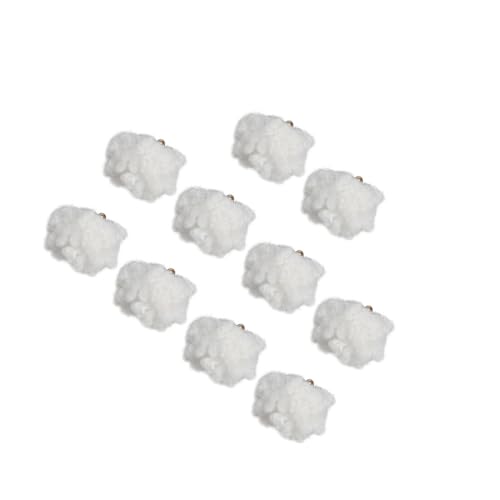 Homoyoyo 10 Stück Teiliges Flauschige Kugelanhänger Ohrring Schmuckanhänger Bastelmaterial für Baumelnde Ohrringe DIY Ohrstecker Zubehör in Cremeweiß Homoyoyo 10 Stück Teiliges Flauschige Kugelanhänger Ohrring Schmuckanhänger Bastelmaterial für Baumelnde Ohrringe DIY Ohrstecker Zubehör in Cremeweiß von Homoyoyo