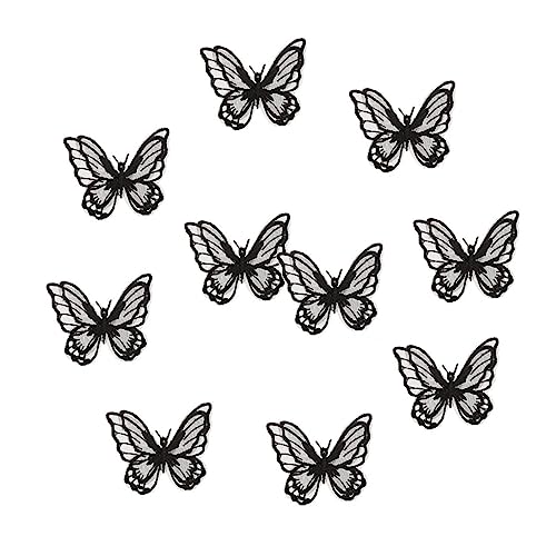 Homoyoyo 10 Stück Teiliges Gestickter Schmetterling Aufnäher Doppellagige Stickerei Applikationen für Kleidung und Kleider DIY Dekoration und Reparatur Schwarz für Modestücke Homoyoyo 10 Stück Teiliges Gestickter Schmetterling Aufnäher Doppellagige Stickerei Applikationen für Kleidung und Kleider DIY Dekoration und Reparatur Schwarz für Modestücke von Homoyoyo