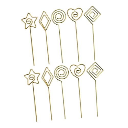 Homoyoyo 10 Stück Teiliges Goldfarbener Memo Clips aus Robustem Multifunktionale Tischkartenhalter mit Formen Raute Stern Herz für Fotos Notizen und Namenskarten dem Desktop Homoyoyo 10 Stück Teiliges Goldfarbener Memo Clips aus Robustem Multifunktionale Tischkartenhalter mit Formen Raute Stern Herz für Fotos Notizen und Namenskarten dem Desktop von Homoyoyo
