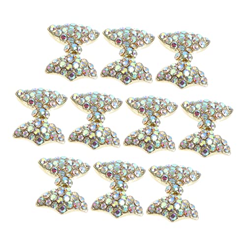 Homoyoyo 10 Stück Teiliges Große Ab Strass Nail Charms Maniküre Zubehör für DIY Nageldesign Einfache Anwendung Naturnägeln und Künstlichen Nägeln Nageldekorationen für Damen von Homoyoyo
