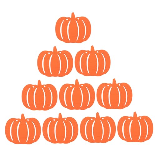 Homoyoyo 10 Stück Teiliges Halloween Holz DIY Ausgeschnittene Kürbis Scheiben aus Hochwertigem Holz Blanko Bastelmaterial für Laterne Kürbis Bemalen Dekoration und Geschenkideen Sicher und von Homoyoyo